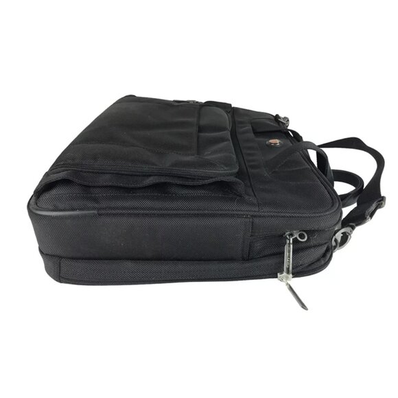 Targus Black Unisex Crossbody Adjustable Strap Inner‎ Pockets Laptop Bag Sz M - Picture 3 of 15